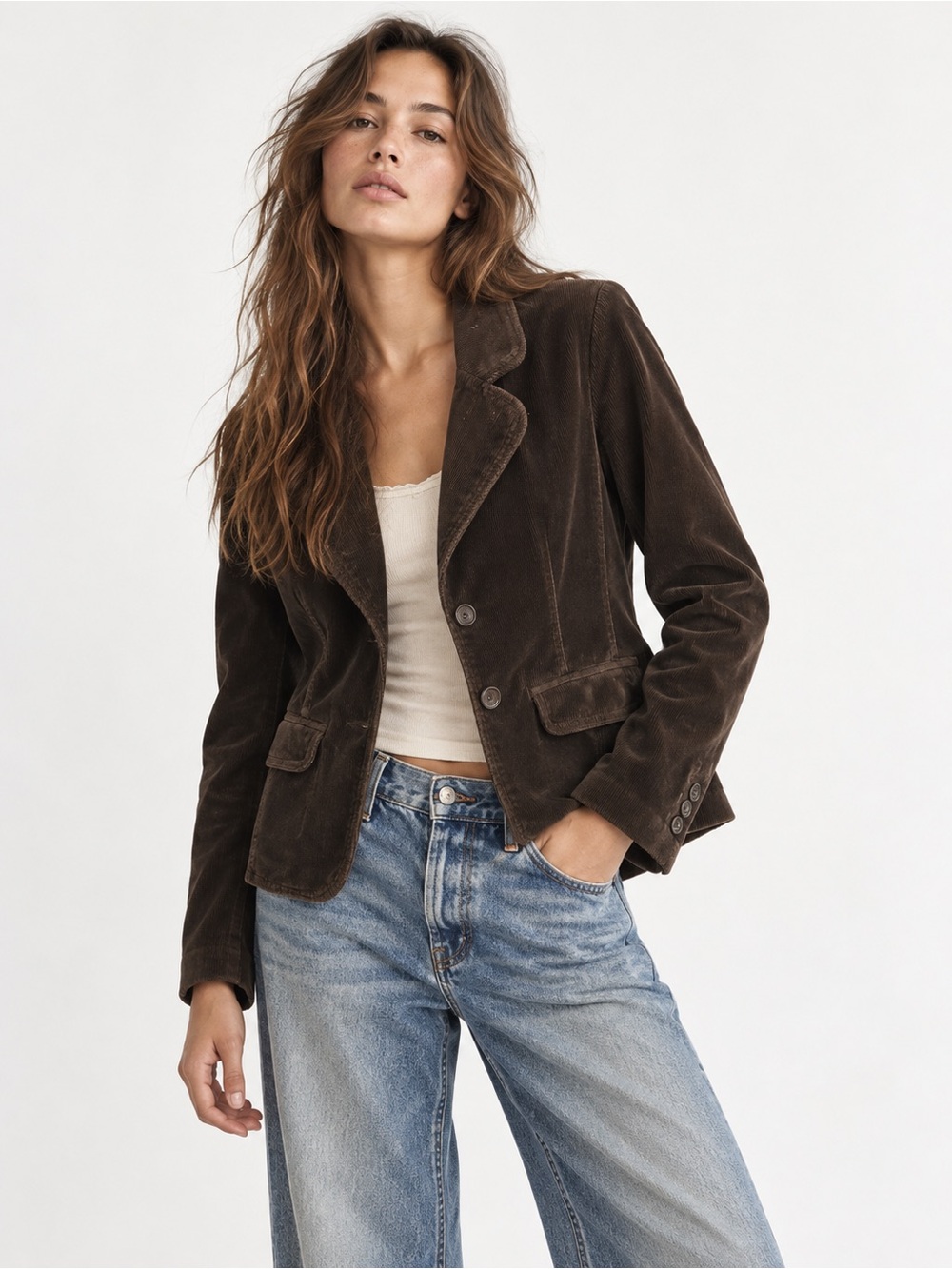 Vintage Y2K Reitmans Brown Corduroy Jacket